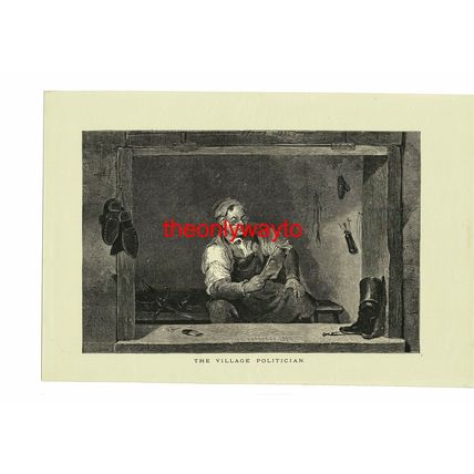 Village Politician, Book Illustration (Print), 1875