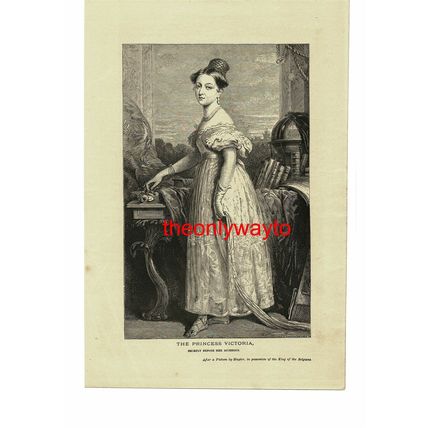 Princess Victoria, Future Queen Of England, Book Illustration (Print), 1875