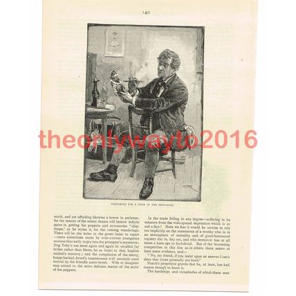 Preparing Punch for Provincial Tour, Book Illustration, c1887