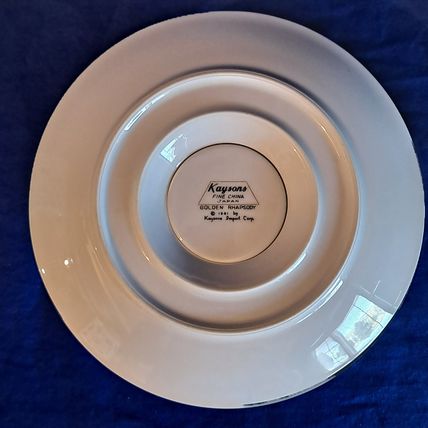 KAYSONS Fine China GOLDEN RHAPSODY GRAVY BOAT & Underplate Bowl Plate Japan 1961