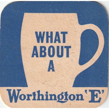 BEER MAT - WORTHINGTON BREWERY - WORTHINGTON E - (Cat 044) - (1965)