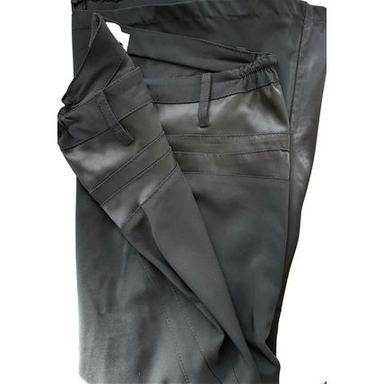 CYL Italy Black Satin Fitted Fluted Unique Vamp Goth Skirt Size S