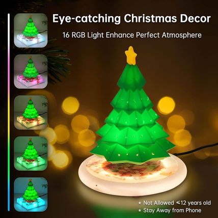 Levitating Christmas Tree Lights,6.5Inch Floating Display with Christmas Tree fo