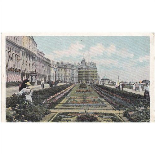 Ornamental Flower Beds Eastbourne Postcard sx1877