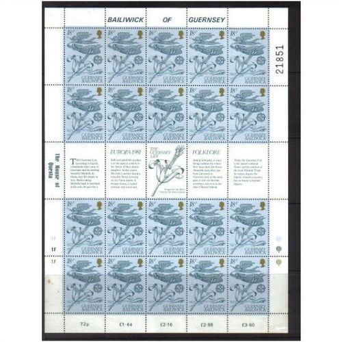 1981 GB GUERNSEY EUROPA SHEET UMM SG 231