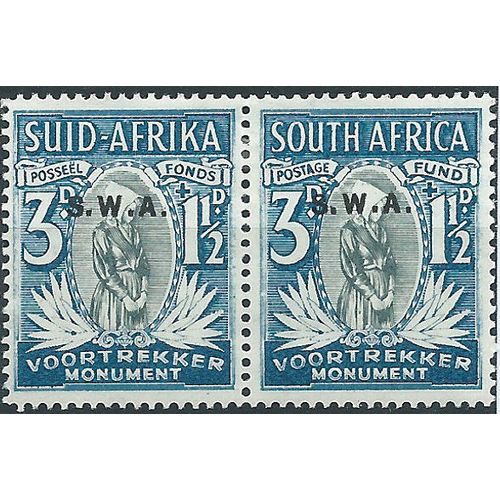 South West Africa 1935 SG94 3d + 1 1/2d Grey-Green & Blue VOORTREKKER M/Mint ..