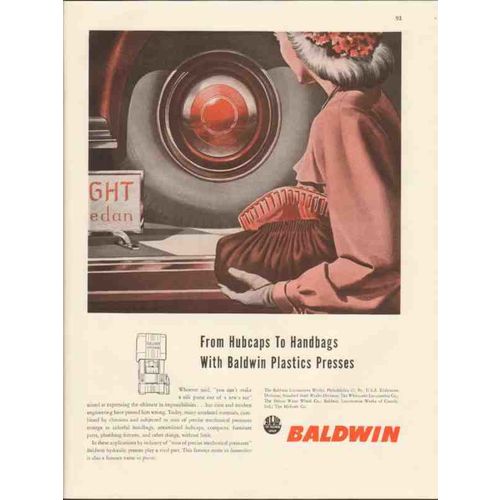 baldwin locomotive works 1947 hubcaps to handbags plastics vintage ad