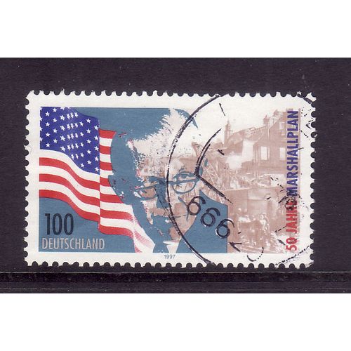 GERMANY 1997 100pf ANNIV MARSHALL PLAN SG 2773 FINE USED#