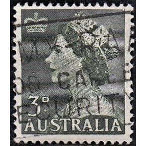 AUSTRALIA, 1953 3d QEII, SG 262 (Scott #257), used