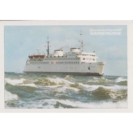 Warnemunde German Ferry Postcard