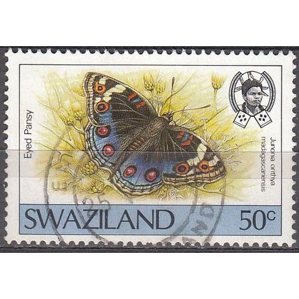 Swaziland 1987 Michel 522 O Cote (2002) 0.60 Euro Papillon Junonia orithya