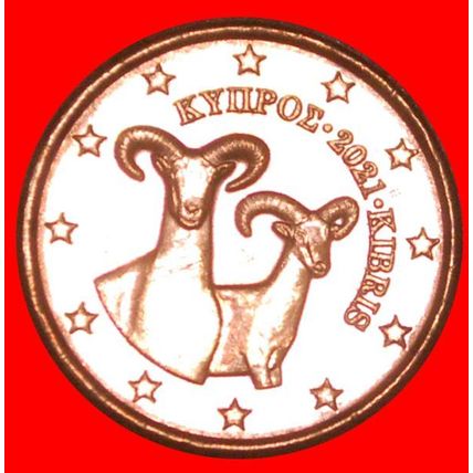 GREECE (2019-2022): CYPRUS ★ 1 CENT 2021 MOUFLONS! UNC★LOW START★NO RESERVE