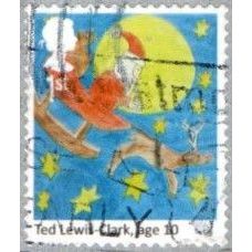 2017 Christmas 1st Value. Santa Claus. Self Ad, Die Cut Fine Used On Piece