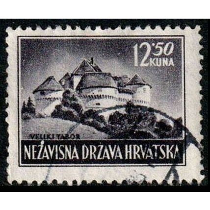 Croatia 1943 Castles 12.50K Used Stamp