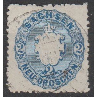 Mi: 17 used 1863 Saxony Cat € 10