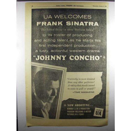 1956 Johnny Concho Movie Ad - Frank Sinatra