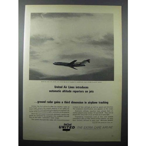 1965 United Air Lines Ad - Automatic Altitude Reporters