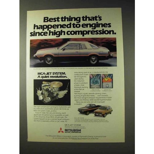 1979 Mitsubishi Motors Ad - 1979 Dodge Challenger