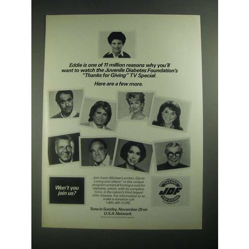 1987 USA Network Thanks for Giving TV Special Ad - Michael Landon, Bob Hope