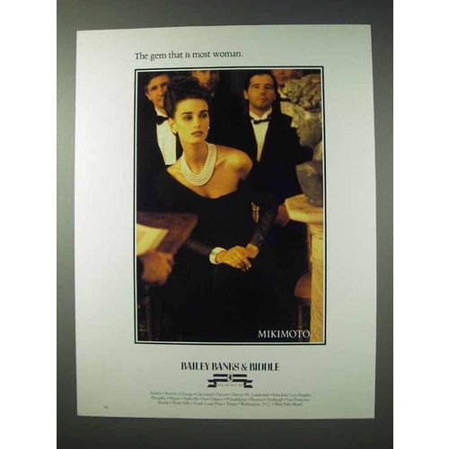 1989 Mikimoto Pearls Ad - The Gem That is Most Woman