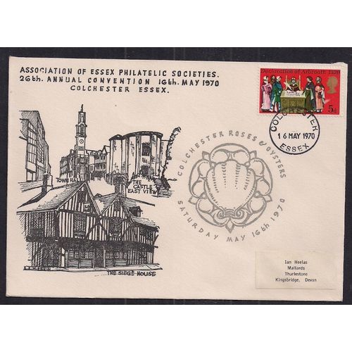 GB 1970 QE2 5d stamp on Comm. Cover Assoc. Essex Society Colchester Pmk ( C1465
