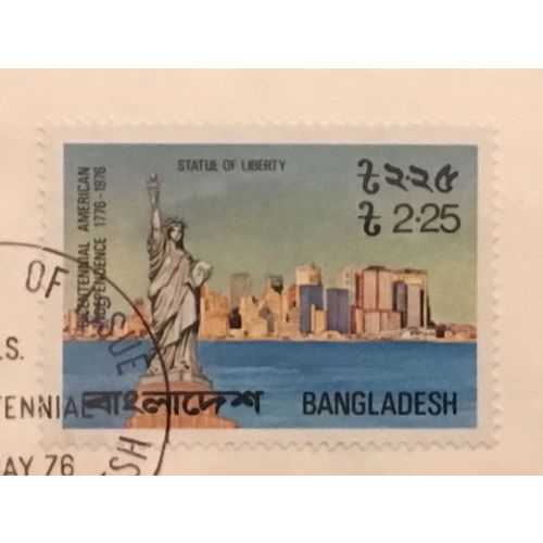 Bangladesh 1976 US Bicentennial 2.25 Statue Liberty NYC Used SG 81 Sc 112 stamp