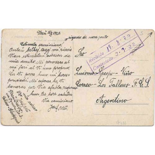 Maximum Card - Czechoslovakia #45 . to Argentina 1920, Prague Cathedral