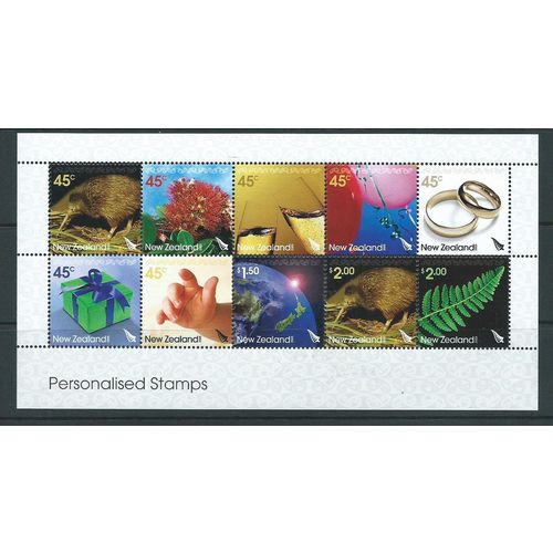 new zealand stamps sg2801 sg 2801 mnh set sheetlet personalised