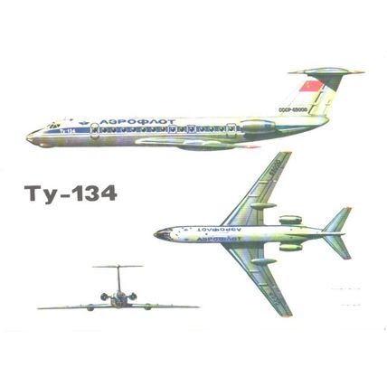 Aviation; jet airliner; history; russian Tupolev Tu-134