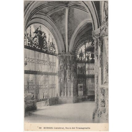 Postcard Nave del Trasagrario, Burgos cathedral, Burgos, Spain. Unposted