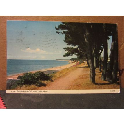 AVON BEACH, MUDEFORD, HAMPSHIRE, used postcard .. by E T W Dennis 1970 pm