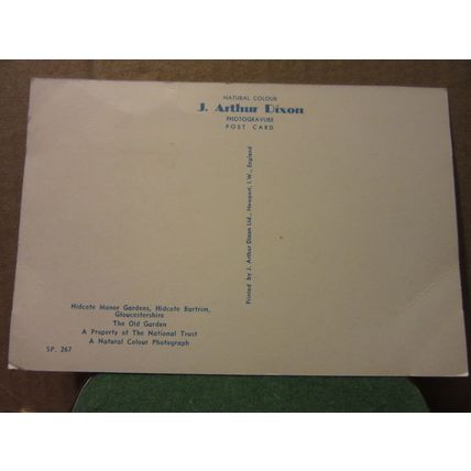 HIDCOTE MANOR GARDENS, unused vintage postcard by J. Arthur Dixon SP. 267 =
