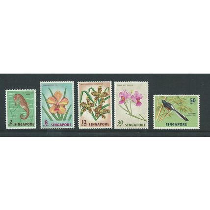 singapore stamps fish flowers birds hm seln. sg64 definitives