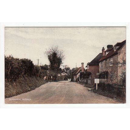 Village Street Burpham Postcard West Sussex