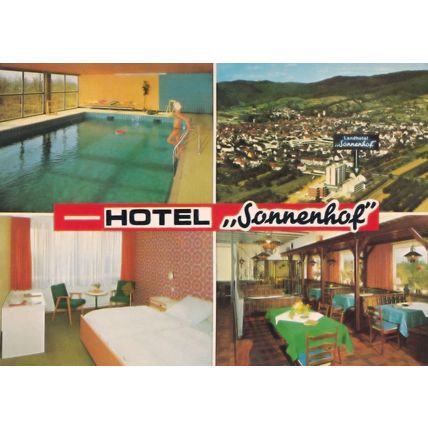 Hotel Sonnenhof Leutershausen Bavaria Germany Postcard