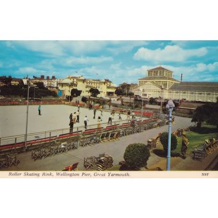 Roller Skating Rink Great Yarmouth Norfolk 1970s Rare Postcard