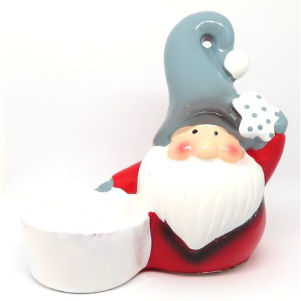 Christmas Santa Claus Tealight Holder Ceramic 12 CM