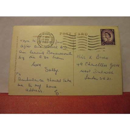 St, JOSEPH'S CONVALESCENT HOME, BOURNEMOUTH, DORSET used postcard 1966 pm /
