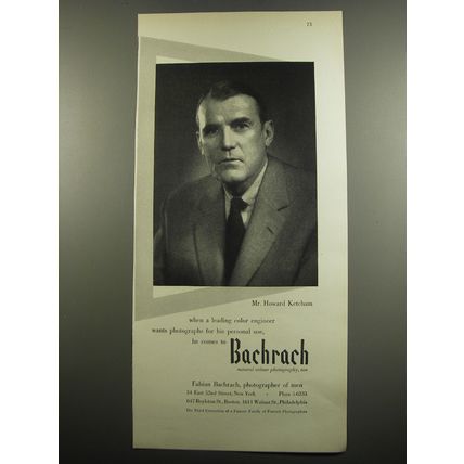 1955 Bachrach Photography Ad - Mr. Howard Ketcham