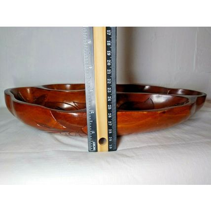 St. Maarten Wooden Tray for Serving; Chips, Candy, Decor - Unique Carved!