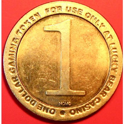 Lucky Bear. $1 Casino Token. Hoopa, CA. P42.