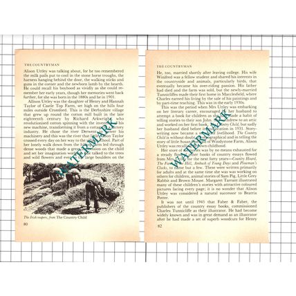 Charles Tunnicliffe Alison Uttley - 1979 Article / Print