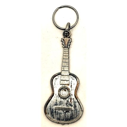 3 1/4" Acoustic Guitar Keychain Bag Purse/Luggage Charm Clip Fob