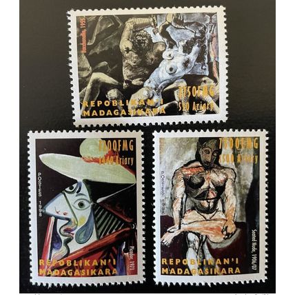 Madagascar 1998 / 1999 Mi. 2329 - 2331 Pablo Picasso Art Kunst painting