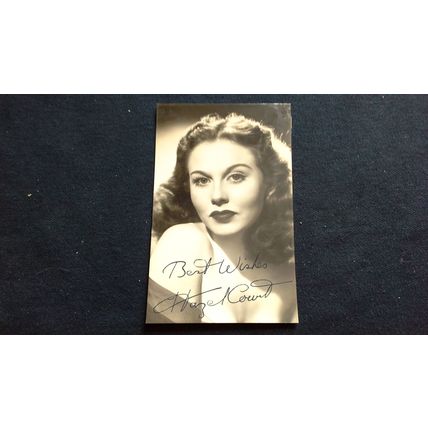 Black And White Preprinted Autograph Photo Hazel Court