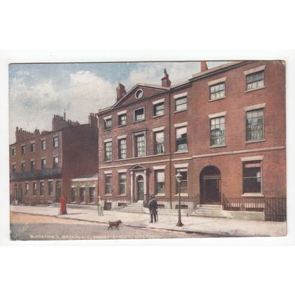 Gladstone's Birthplace Rodney Street Liverpool 1907 Tucks Oilette Art Postcard