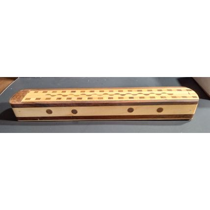 Serpentine Wooden Incense Box Burner, 12 Inches
