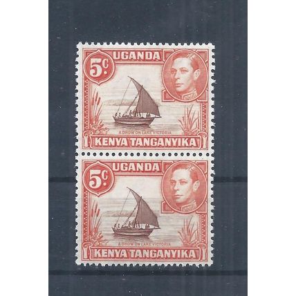 Kenya, Uganda & Tanganyika stamps. 1938 GVI 5c Dhow brown & orange MNH (AP960)