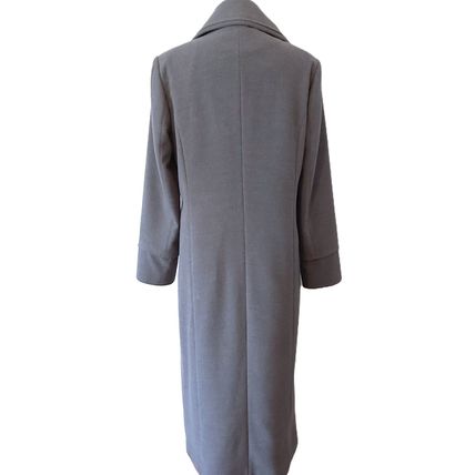 Vintage Grey Coat Maxi Long Longline full ankle length tailored custom made M