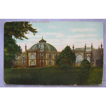 1909 colour postcard Dome, Brighton